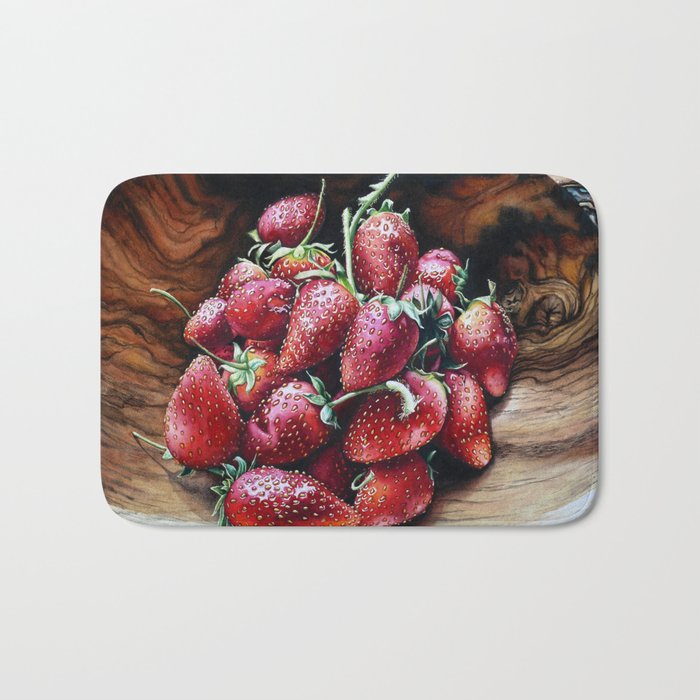 Swaziland Strawberries Bath Mat