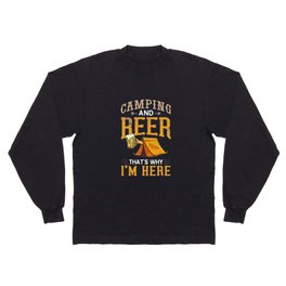 Camping Beer Drinking Beginner Camper Long Sleeve T-shirt
