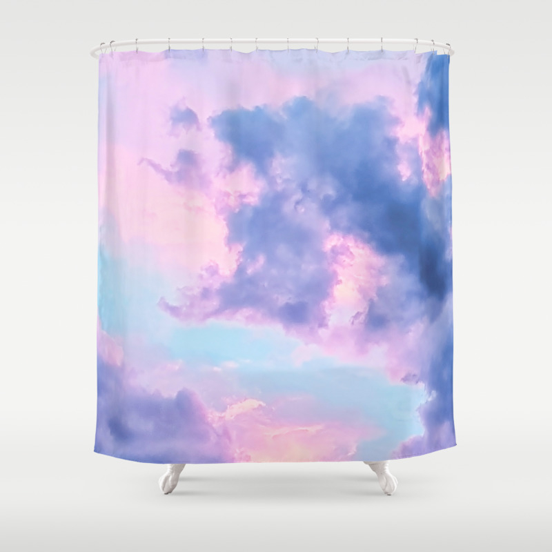 Pastel Purple Lilac Fluffy Fantasy Fairytale Sunset Clouds In The