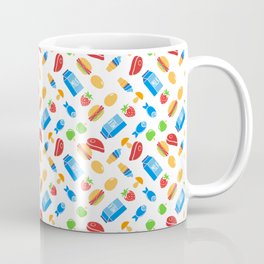 "Must eat now" grocery list (fun food pattern) Coffee Mug