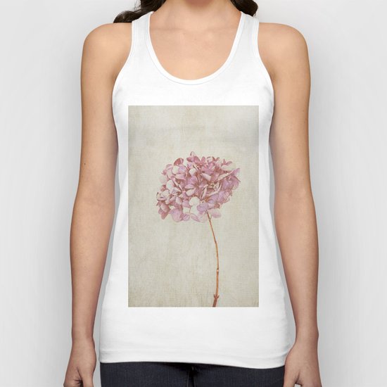 Pink Vintage Hydrangea Unisex Tank Top
