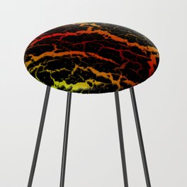 Cracked Space Lava - Lime/Red Counter Stool