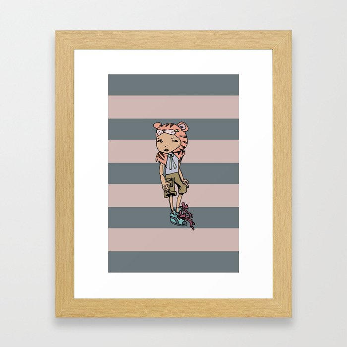 Tiger Boy Framed Art Print