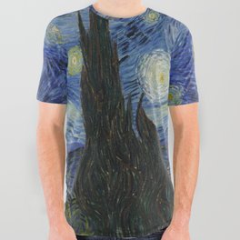 The Starry Night by Vincent van Gogh All Over Graphic Tee