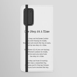 One Step At A Time - Lillian E Curtis Poem - Literature - Typewriter Print 1 Android Wallet Case