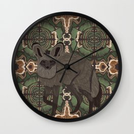 African bat-eared fox Wall Clock