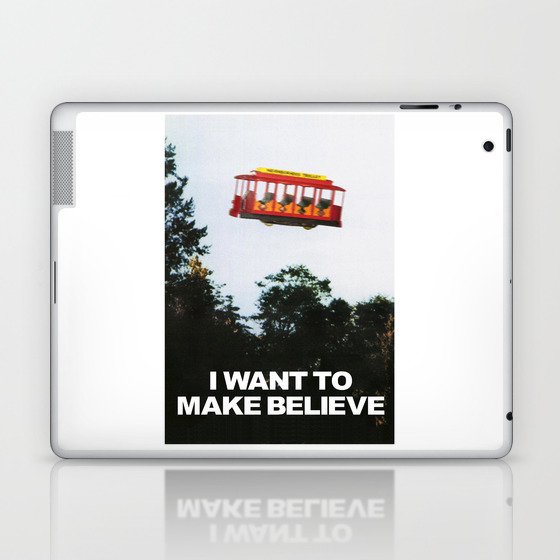 I WANT TO MAKE BELIEVE Fox Mulder x Mister Rogers Creativity Poster Laptop & iPad Skin