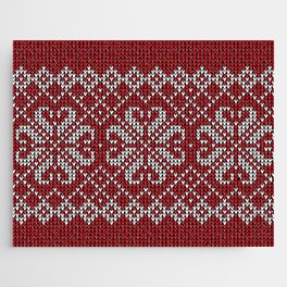 Seamless Knitted Christmas Pattern 07 Jigsaw Puzzle