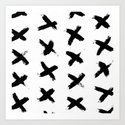 X Marks The Spot Black Ink On Paper Throw Pillow By Simple