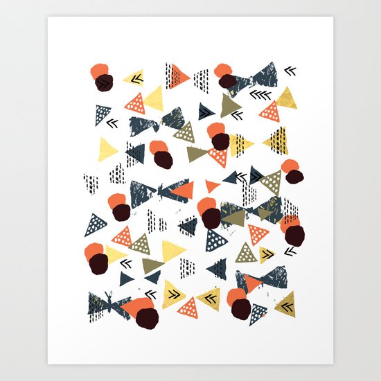 Laange - texture brushstroke art abstract painting print stamp free spirit hipster festival Art Print
