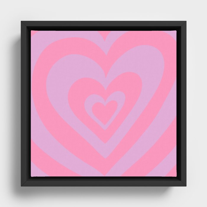 Love Power - Sweet Girly Pink Framed Canvas