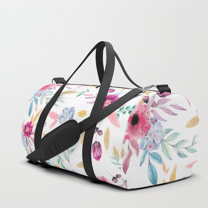 Watercolor Flowers 1 Duffle Bag