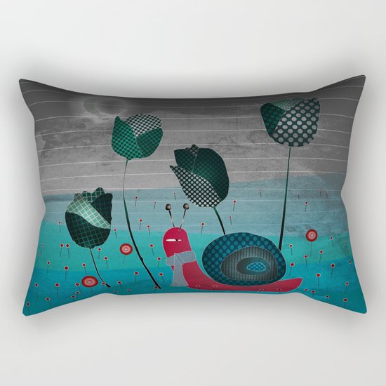 snail in a bad mood Rectangular Pillow
