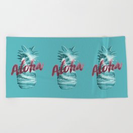 Aloha Pineapple Beach Towel