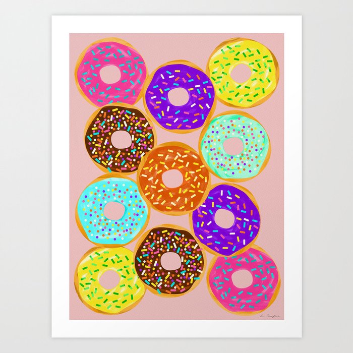 Doughnut Disturb Me When I'm Eating Art Print