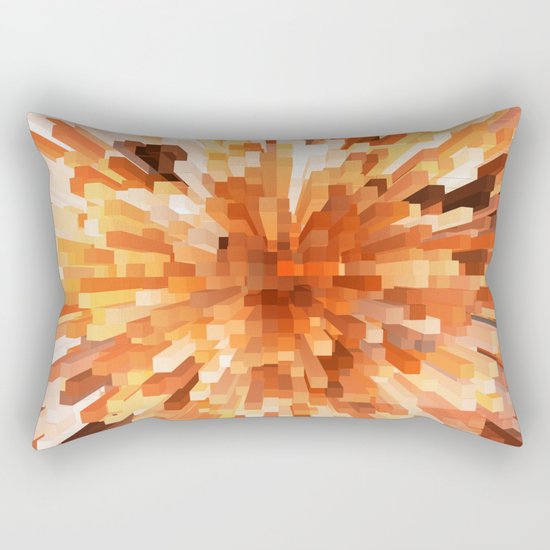 Orange Burst Rectangular Pillow