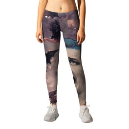 Lovers in the Darkness Leggings | Bats, Lover, Skeleton, Hell, Curated, Cry, Sky, Fantasy, Heaven, Surreal 