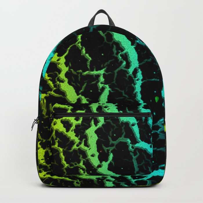 Cracked Space Lava - Lime/Cyan Backpack