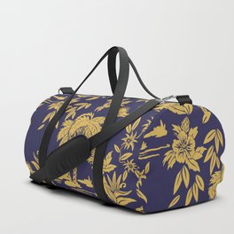 Seamless vintage design designs with Hawaii, tropical, surf, palm tiki mask themed.  Duffle Bag