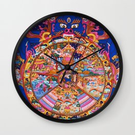 Buddhist Reincarnation Painting Wall Clock