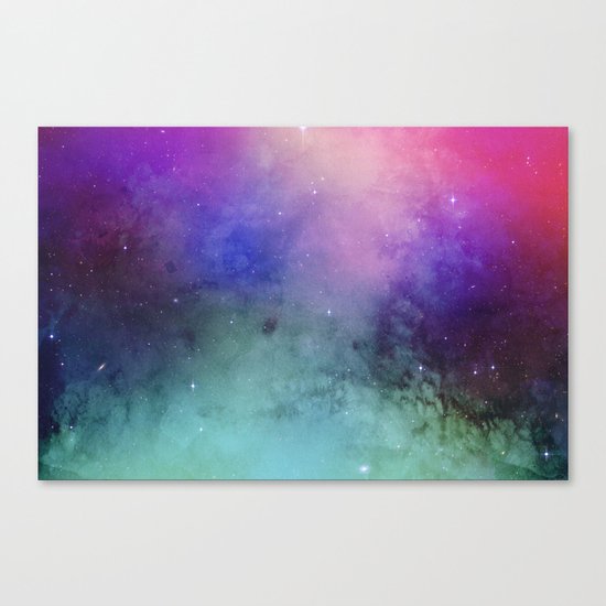 Mystical azure galaxy Canvas Print