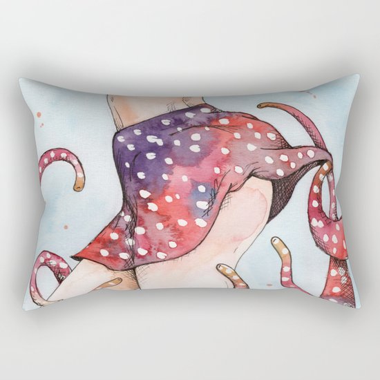 peeking tentacle Rectangular Pillow