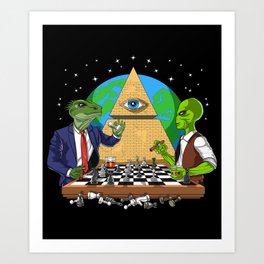 Alien Illuminati Conspiracy Art Print