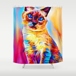 Siamese Cat Shower Curtain