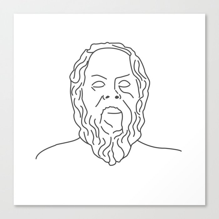 Bust of Socrates the Greek philosopher from Athens city one of the founders of Western philosophy	 Canvas Print