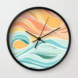 Sea and Sky Abstract Landscape Wall Clock