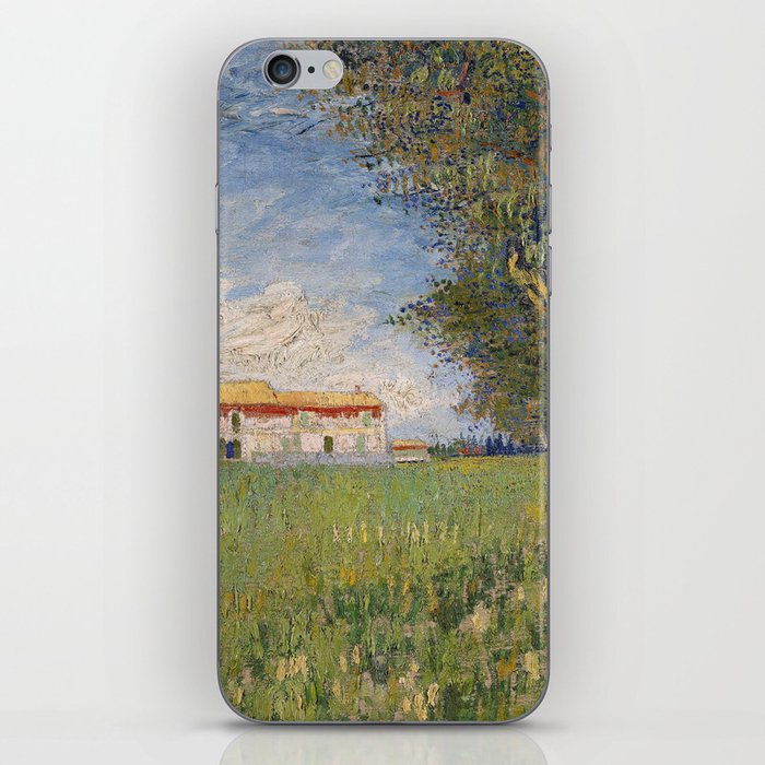 Farmhouse in a Wheat Field, Vincent van Gogh iPhone Skin