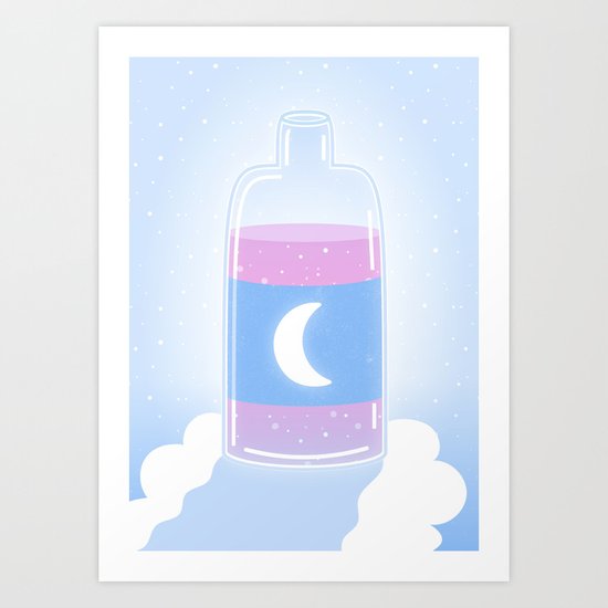Moon Drink Art Print