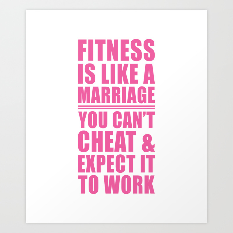 Fitness Is Like Marriage Funny T Shirt Art Print By Thewrightsales