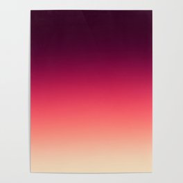 Strawberry Pink Skies Colorful Gradient Poster