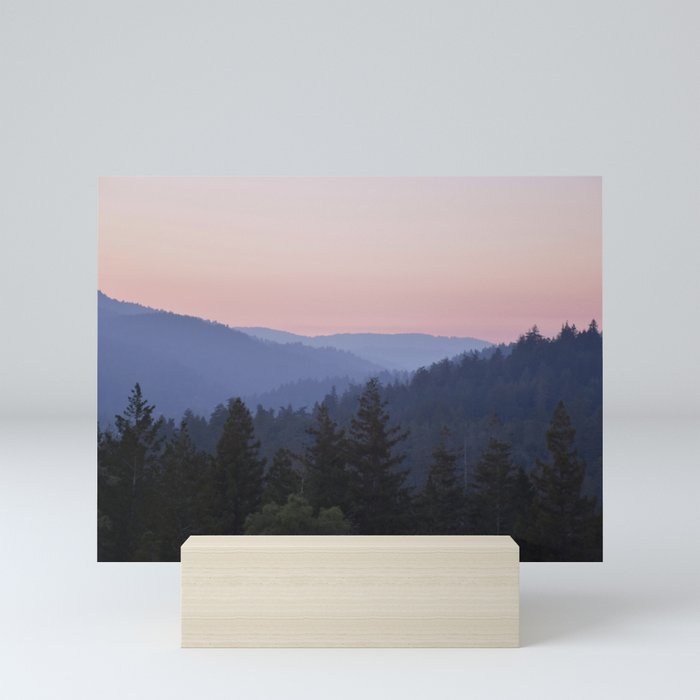 Sunset in the Santa Cruz Mountains Mini Art Print