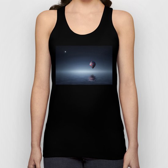 Hot Air Balloon Over Water Unisex Tank Top