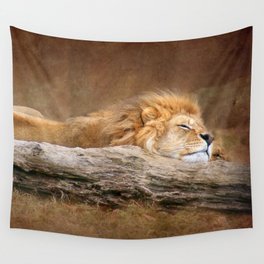 Sleeping Lion Wall Tapestry