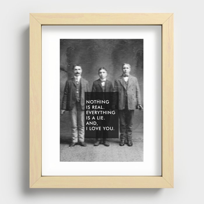 And, I love you. Recessed Framed Print