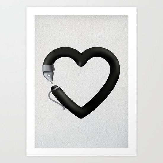 Love to write Art Print