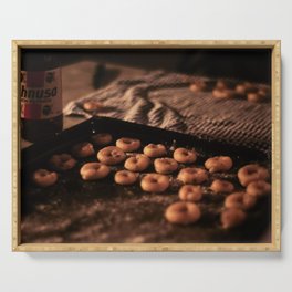 Homemade Appetizer called Taralli in Puglia South Italy Serving Tray