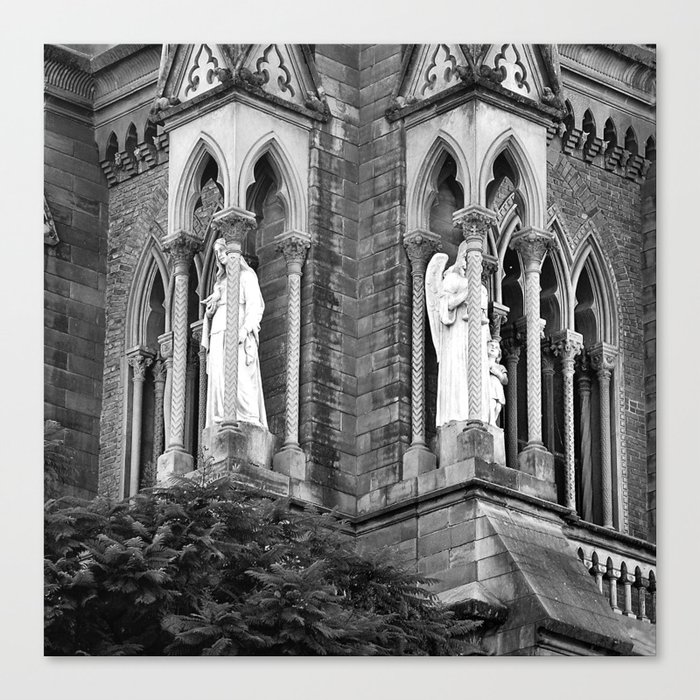 Argentina Photography - Argentine Cathedral In Black And White Canvas Print