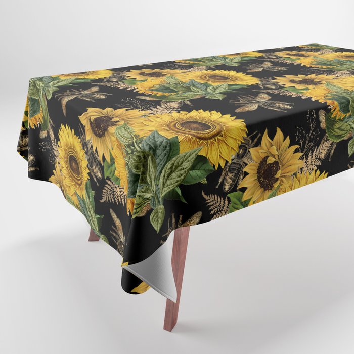 Sunflowers & Bees Tablecloth
