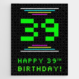 [ Thumbnail: 39th Birthday - Nerdy Geeky Pixelated 8-Bit Computing Graphics Inspired Look Jigsaw Puzzle ]