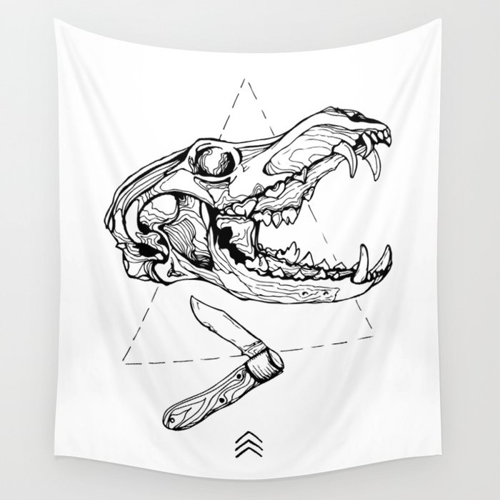 Coyote Resilience Sigil Wall Tapestry