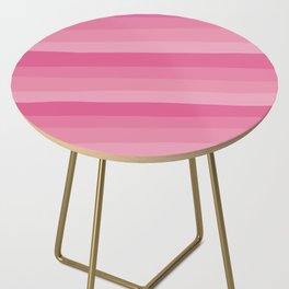 Uneven Stripes - Pink Side Table