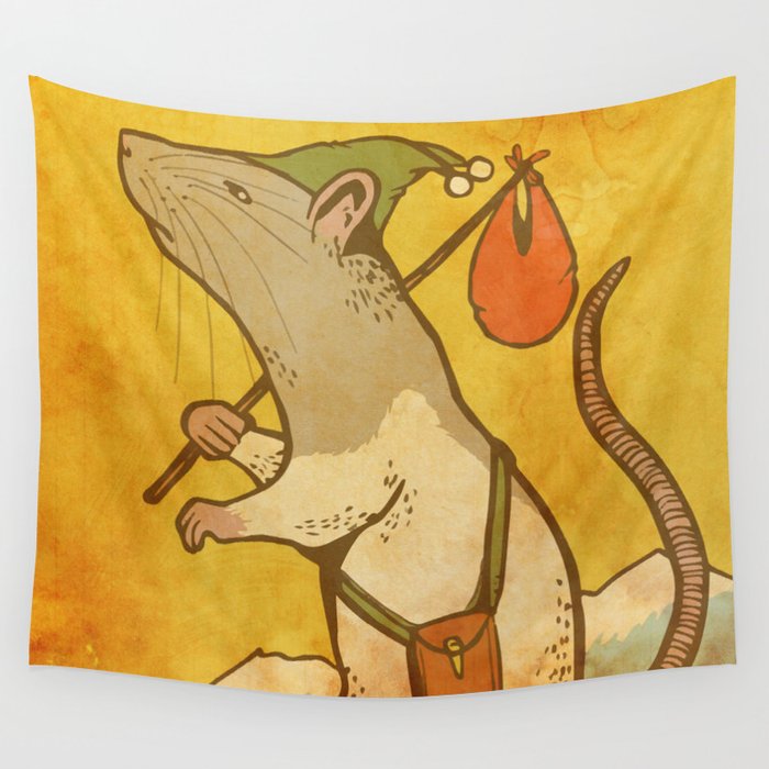 Muroidea Rat Tarot- The Fool Wall Tapestry