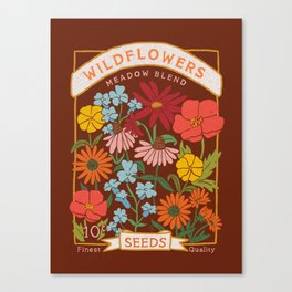 Wildflowers Seed Packet  Canvas Print