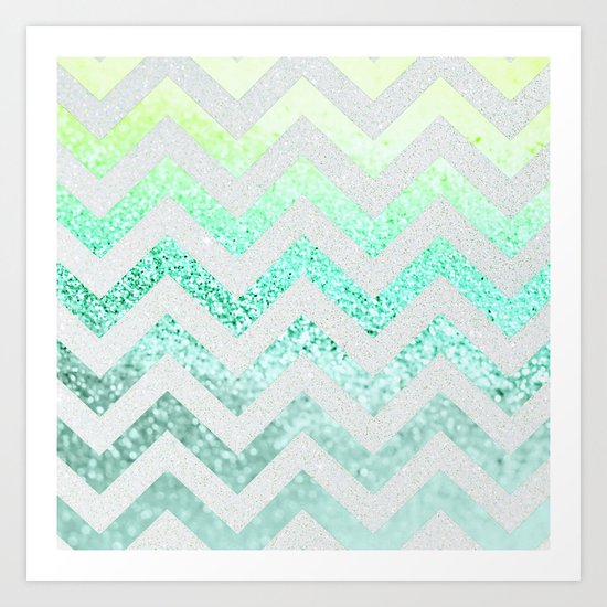 FUNKY MELON SEAFOAM Art Print