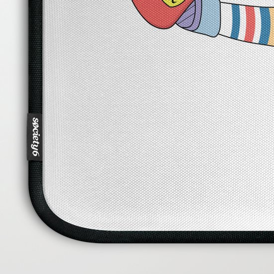 Cool Sticker Designs Play Skateboard Laptop Sleeve By Mex Arts Society6
