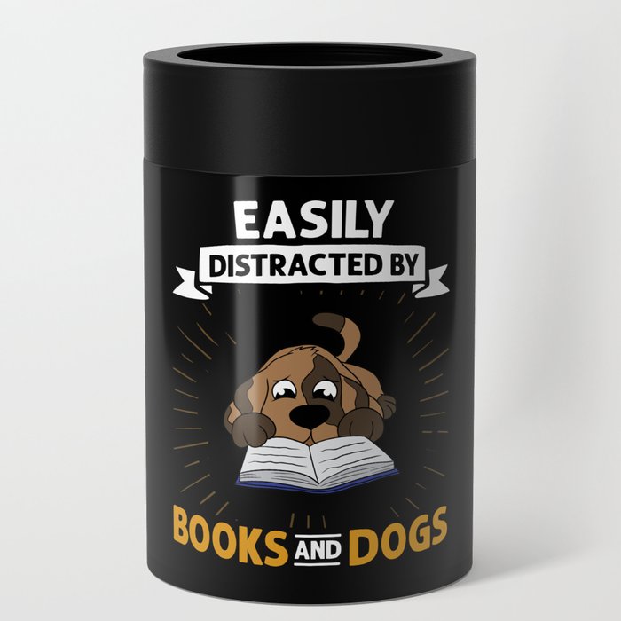 Book Dog Reading Bookworm Librarian Reader Can Cooler